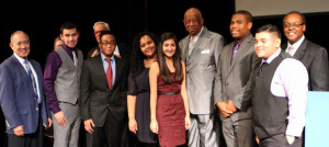 Faculty and students from El Centro Community College and Dr. Wright L. Lassiter ECHS pose with the honoree